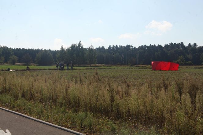 Panika w Czosnówce po upadku drona.