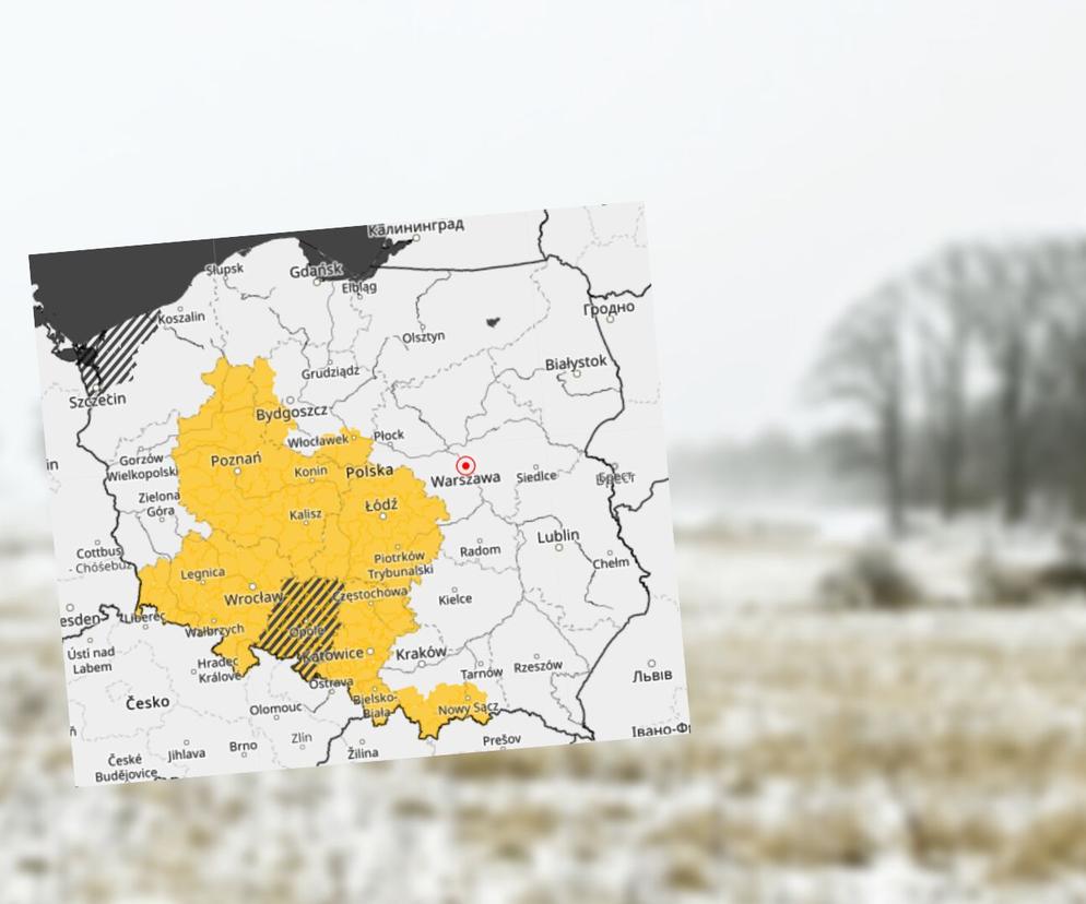 Silny wiatr, intensywne opady śniegu i wezbranie wody. Ostrzeżenia IMGW na Dolnym Śląsku