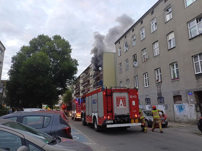 Pożar na Waryńskiego w Łodzi
