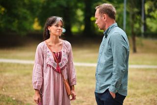 Pierwsza miłość, odcinek 4098. Lilka (Sylwia Sokołowska), Janek (Maciej Mikołajczyk)