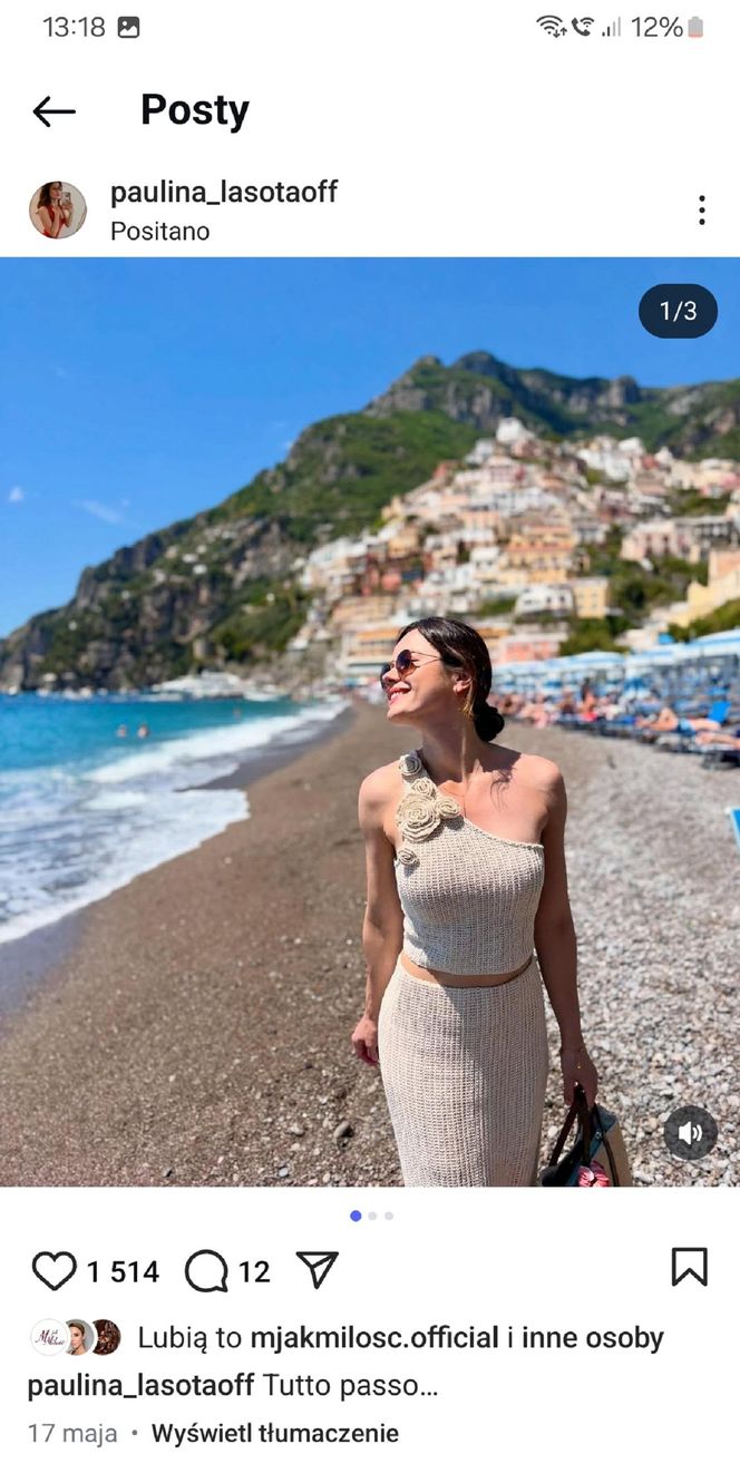Paulina Lasota (Kasia z M jak miłość) we Włoszech 