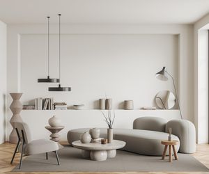 Salon w stylu japandi 