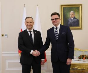 Spotkanie Szymona Hołowni i Andrzeja Dudy