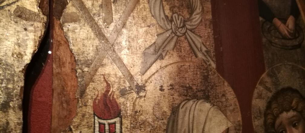 Gotycki obraz Opłakiwanie. Jeden z najcenniejszych eksponatów żywieckiego Muzeum