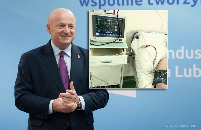 Lublin. Marszałek województwa lubelskiego pochwalił szpital. Jarosław Stawiarski sam nagle do niego trafił [ZDJĘCIA]. 