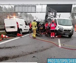 Śmiertelny wypadek na A4 w kierunku Katowic. Nie żyją dwie osoby, a sześć jest rannych. Trwa akcja ratunkowa. AKTUALIZACJA.