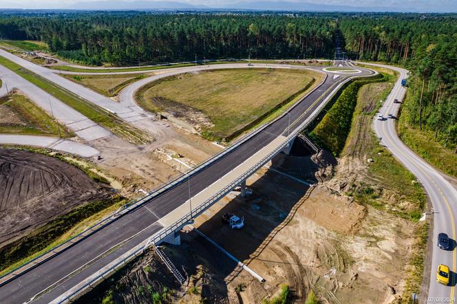 Plac budowy S1 Oświęcim - Dankowice w sierpniu 2024