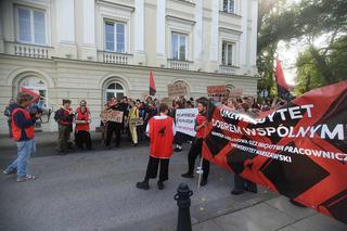 Protest studentów na Uniwersytecie Warszawskim