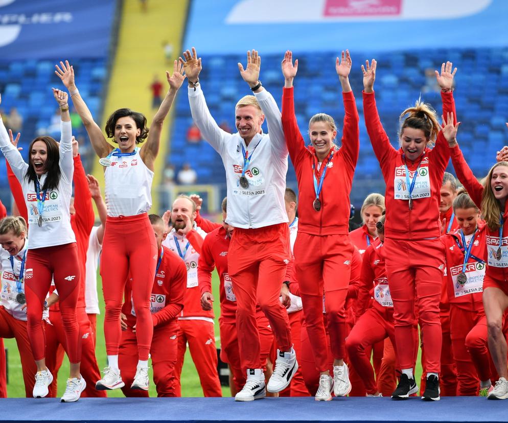 Reprezentacja Polski na drugim miejscu podium w klasyfikacji medalowej podczas drużynowych lekkoatletycznych mistrzostw Europy