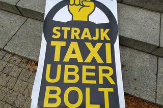 Kierowcy na aplikację strajkowali w centrum Poznania