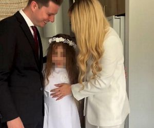 Pierwsza Komunia Święta córki Schreiberów. Marianna w towarzystwie nowego partnera