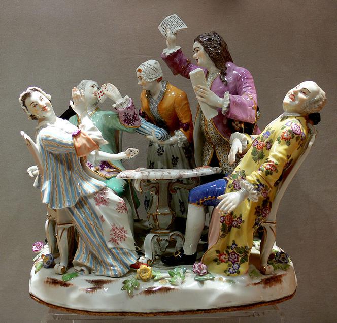 Miśnia – porcelanowa grupa figuralna w stylu barokowym, modelowana przez Johanna Joachima Kändlera