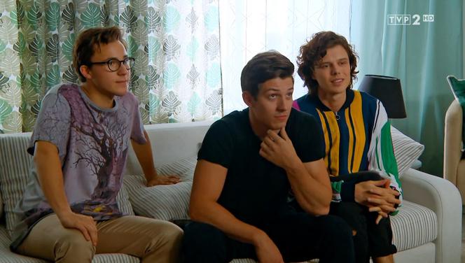 Barwy szczęścia, odc. 2212. Justin (Jasper Sołtysiewicz), Kacper (Jakub Szlachetka), Kajtek (Jakub Dmochowski)