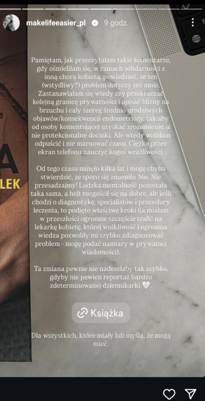 Kasia Tusk o endometriozie