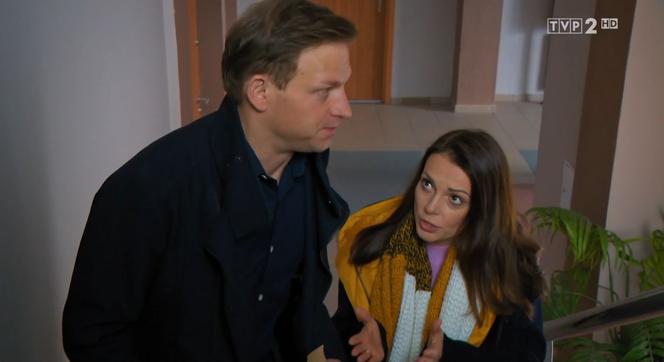 Barwy szczęścia odc. 2623. Kasia (Katarzyna Glinka), Łukasz Sadowski (Michał Rolnicki)