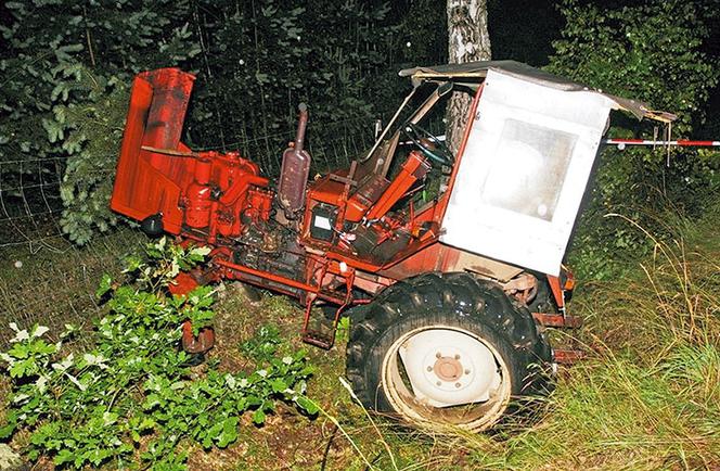 Rozjechał go własny traktor