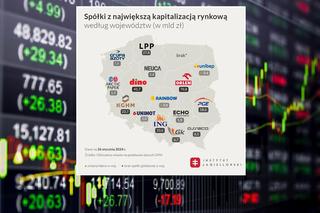 Giełdowa mapa Polski. To najmocniejsze marki w regionach