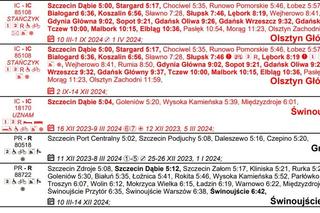 Rozkład jazdy PKP dla stacji Szczecin Główny 