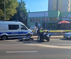 Wypadek drogowy z udziałem motocyklisty w Radomiu