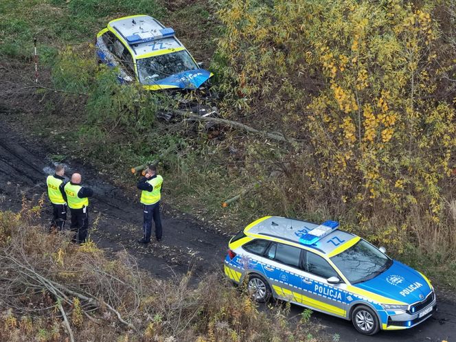 Pościg i wypadek w Pęcicach