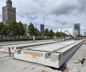 Remont torowiska na ul. Marszałkowskiej (sierpień 2025)