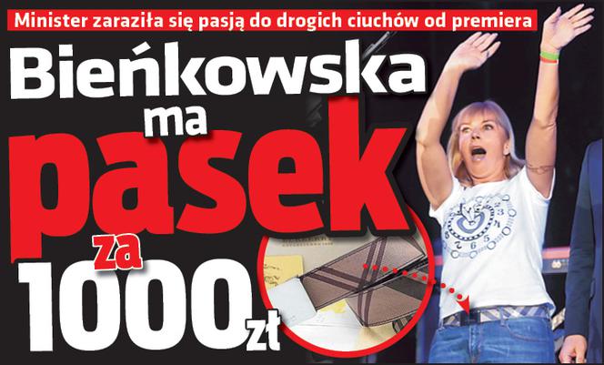 Bieńkowska ma pasek za 1000 zł