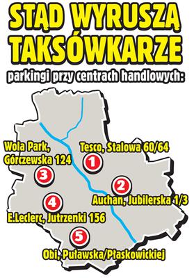 Taksówki sparaliżują miasto