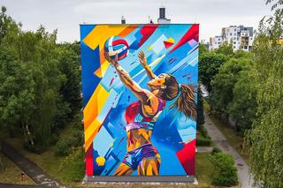 Ogromny mural powstał w Sosnowcu.  Jaskrawy malunek przyciąga wzork