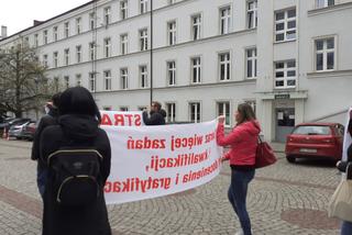 Protest pracowników socjalnych w Łodzi