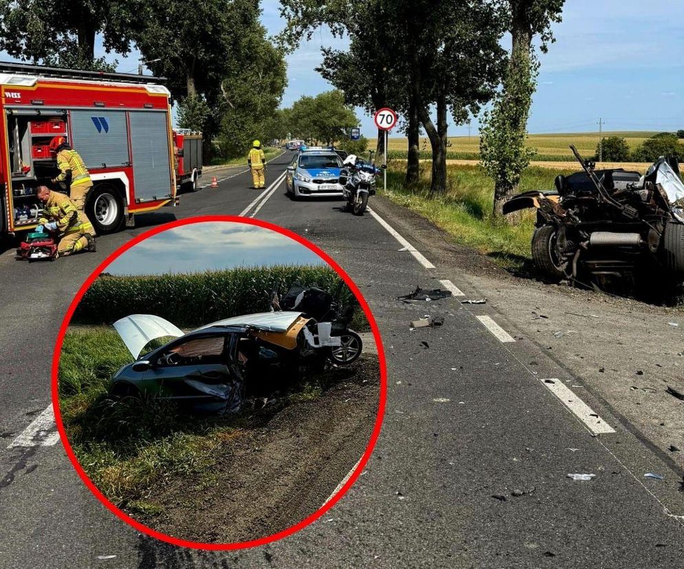 Groźny wypadek w powiecie raciborskim. Trzy osoby trafiły do szpitala