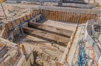 Budowa tunelu kolejowego i przystanku Śródmieście w Łodzi (marzec 2025)