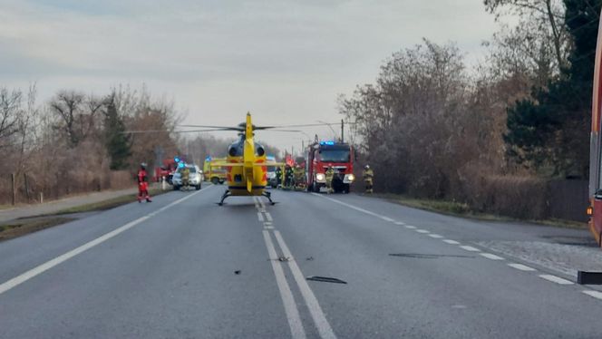 Adamowice. Bus zderzył się z tirem na DK92