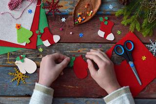 Ozdoby świąteczne ręcznie robione - zrób to sam: ozdoby choinkowe z papieru, filcu, papieru, szyszek