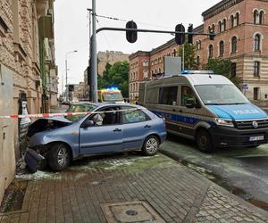 Wypadek na Placu Dąbrowskiego w Łodzi