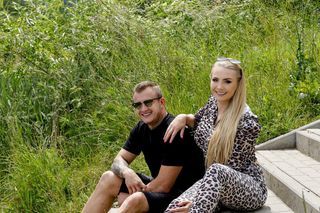 Dawid Narożny z żoną Joanną