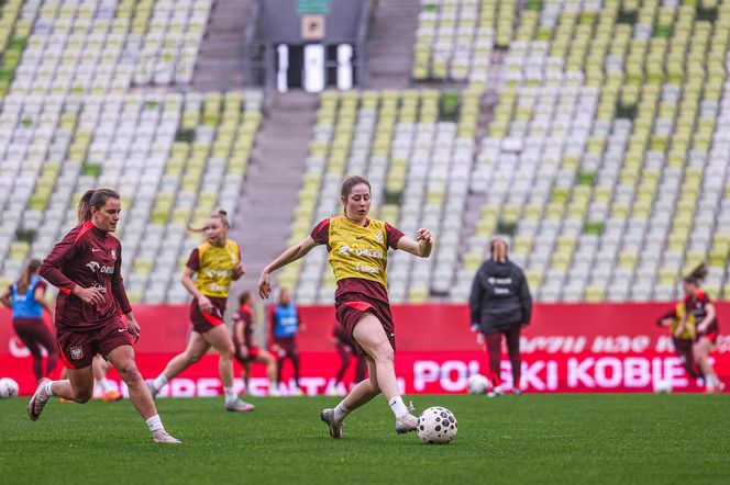 Marta Nawrocka na zgrupowaniu piłkarskiej reprezentacji kobiet