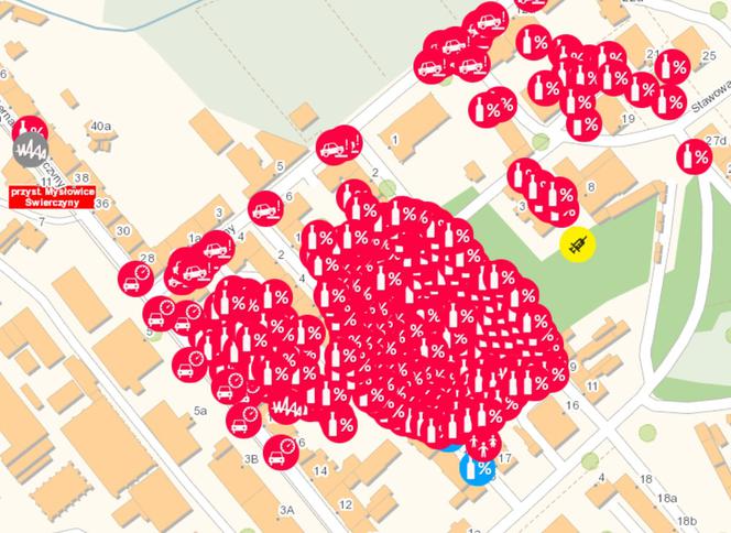 Mysłowice, okolice ul. Gwarków. Częste libacje alkoholowe