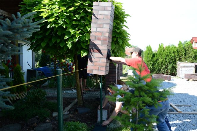 Ogrodzenie klinkierowe z elementów gotowych