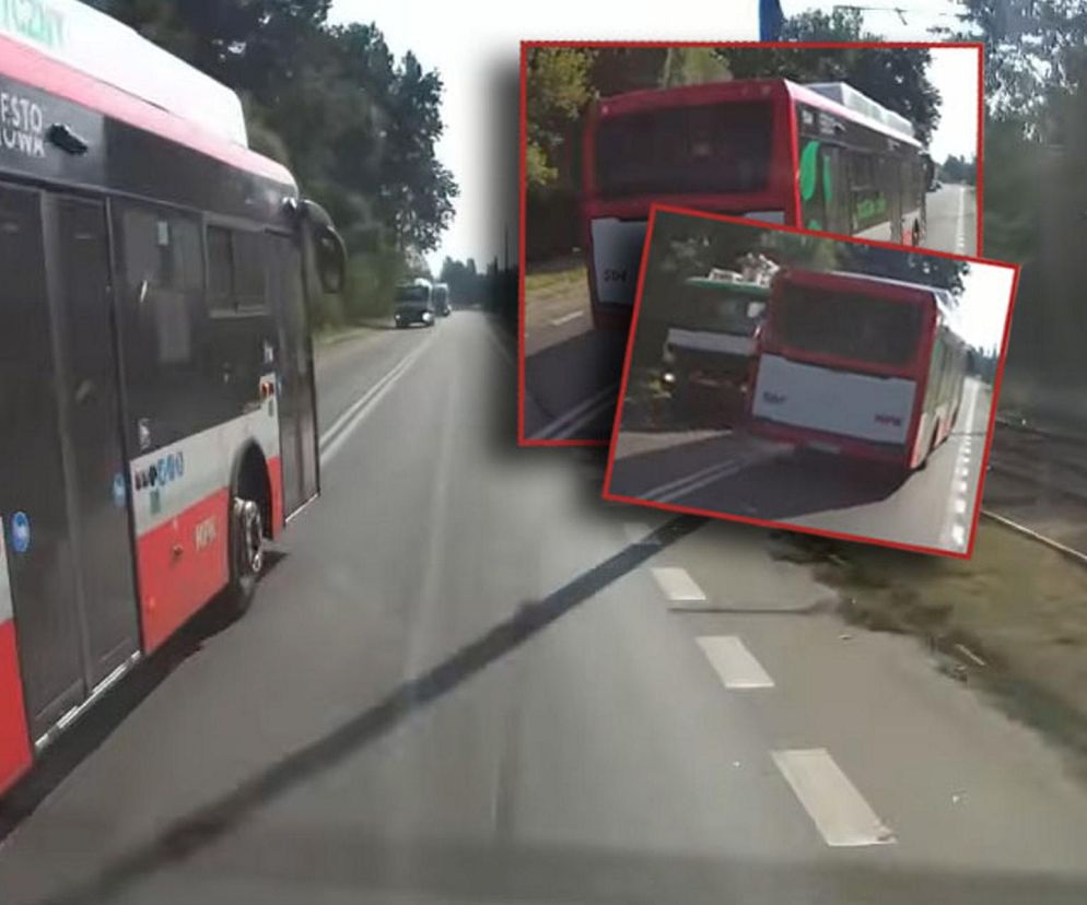 Jechał na czołówkę z ciężarówką i wyprzedzał na podwójnej ciągłej. Wszystko się nagrało. Pasażerowie autobusu przeżyli chwile grozy