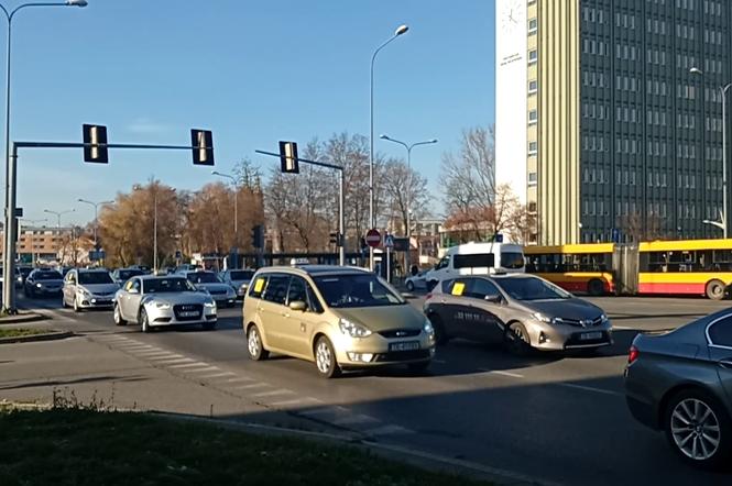 Protest taksówkarzy w Kielcach