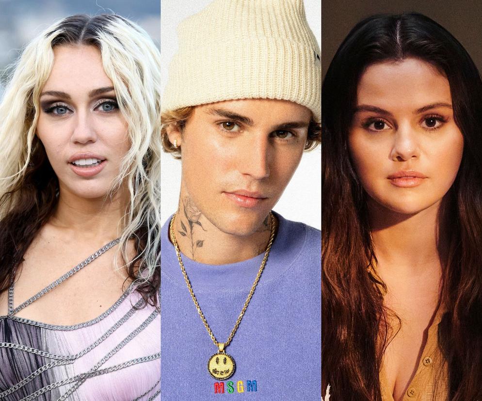 Miley Cyrus, Justin Bieber i Selena Gomez