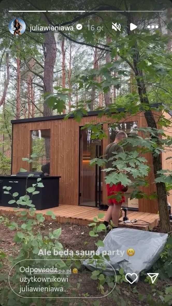Leśny azyl Julii Wieniawy to czyste złoto! Pokazała luksus od środka