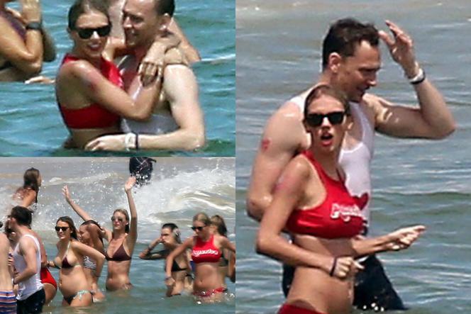 Taylor Swift, Tom Hiddleston, Blake Lively, Ryan Reynolds, Gigi Hadid i inni na plaży