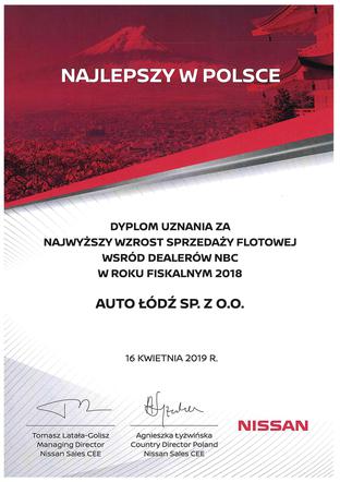 Nissan Auto Łódź przy ul. Brzezińskiej 28 specjalizuje się także w sprzedaży i serwisowaniu flot samochodowych dla firm