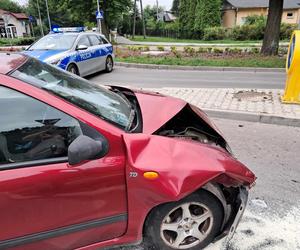 Wypadek u zbiegu ulic Konstytucji 3 Maja i Pileckiego w Starachowicach
