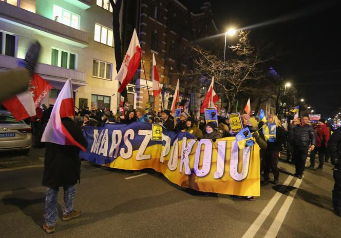 "Kijów, Warszawa - wspólna sprawa!". Mieszkańcy stolicy na antywojennych protestach