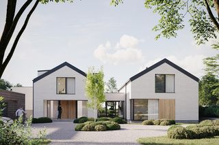 Dom wokół komina wg projektu KXM group