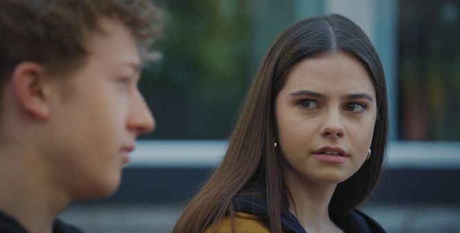 M jak miłość odc. 1878. Basia (Karina Woźniak), Kacper (Bartosz Ziewiec)