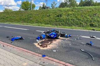 Śmiertelny wypadek na DK46 w Blachowni. Nie żyje 25-letni motocyklista