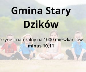 Gminy na Podkarpaciu o najniższym przyroście naturalnym 